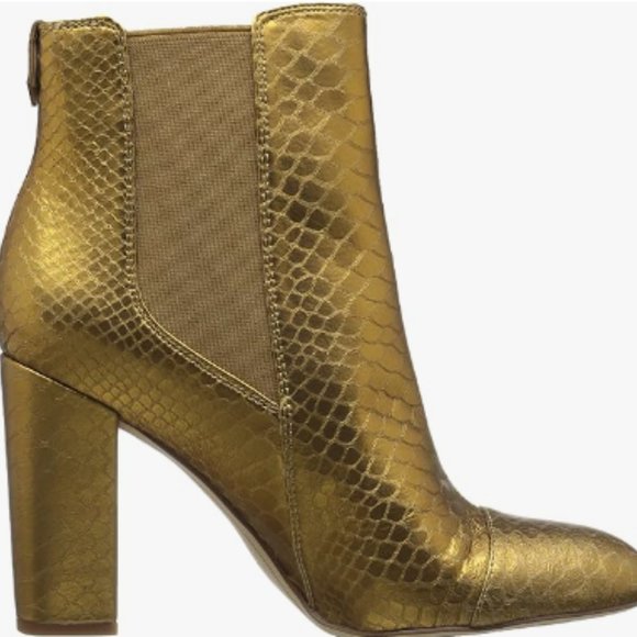 Gold Sam Edelman Gold Snake Bootie - Picture 3 of 11